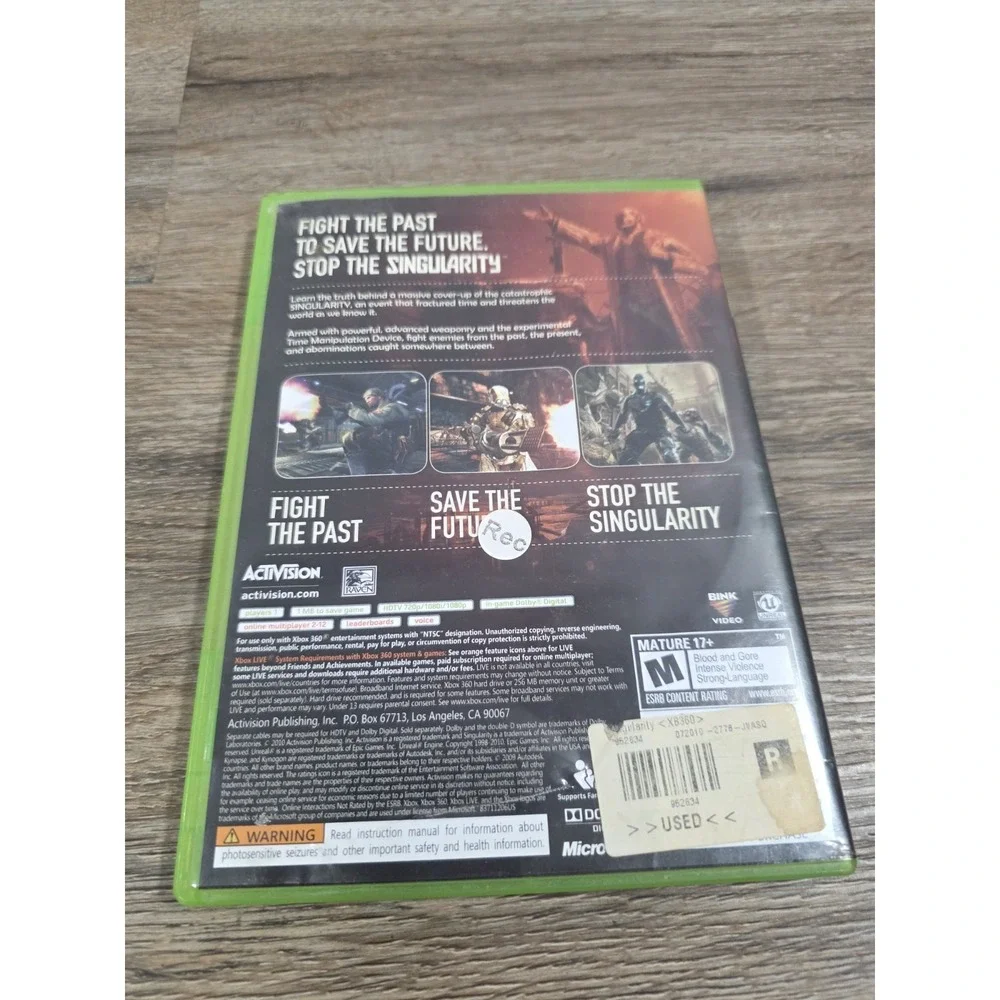 Singularity (Microsoft Xbox 360, 2010)CIB w/Manual-Tested & Working